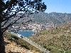 Blick auf Portbou in Spanien
