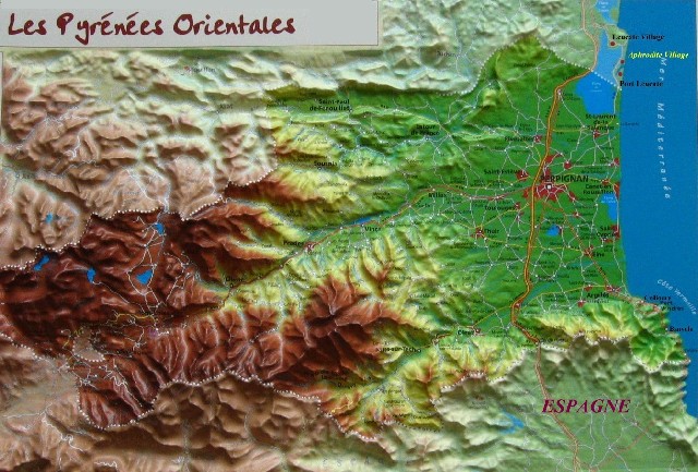 Profilkarte des Roussillon, verkleinert